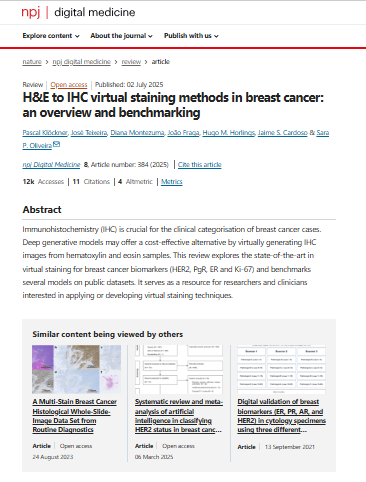 H&E to IHC virtual staining methods in breast cancer: an overview and benchmarking